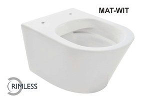 F-Design Toilet Vesta Rimfree Wandcloset diepspoel mat wit - 495EUR