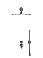 RVS Design Inbouw Regendouche thermostaatkraan set Mono 10 Gunmetal Black - 1599EUR